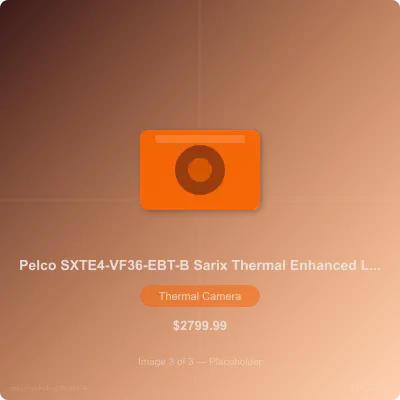Thumbnail 3 for Pelco SXTE4-VF36-EBT-B Sarix Thermal Enhanced 4 Series 640 x 512 Outdoor Thermal Bullet IP Camera with 36mm Lens