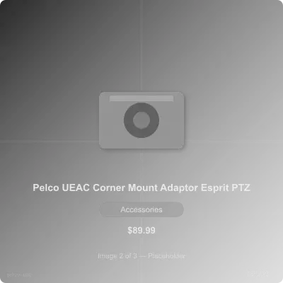 Thumbnail 2 for Pelco UEAC Corner Mount Adaptor for Esprit Compact PTZ Cameras, Stainless Steel, AISI 316L