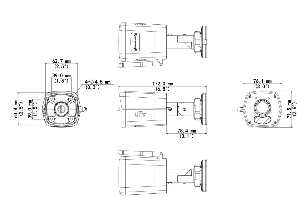 Thumbnail 7 for Uniview IPC2122LB-AF28(40)WK-G 2MP HD WIFI Bullet Network Camera