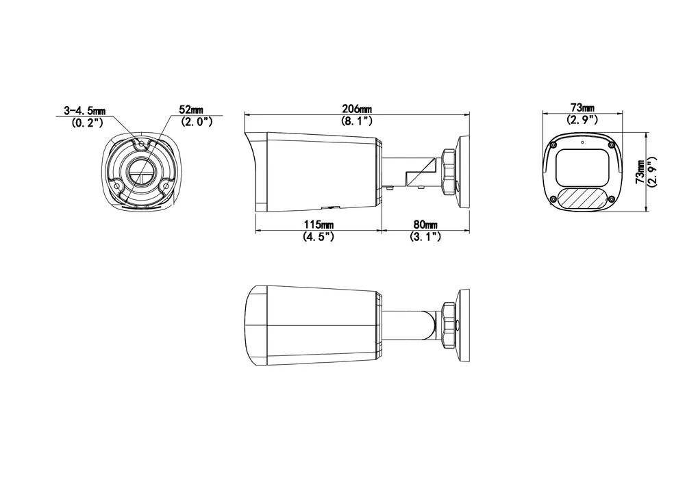 Thumbnail 2 for Uniview IPC2318SR-ADF28(40)KM-WP 8MP ColorHunter with Wise-ISP Fixed Bullet Network Camera