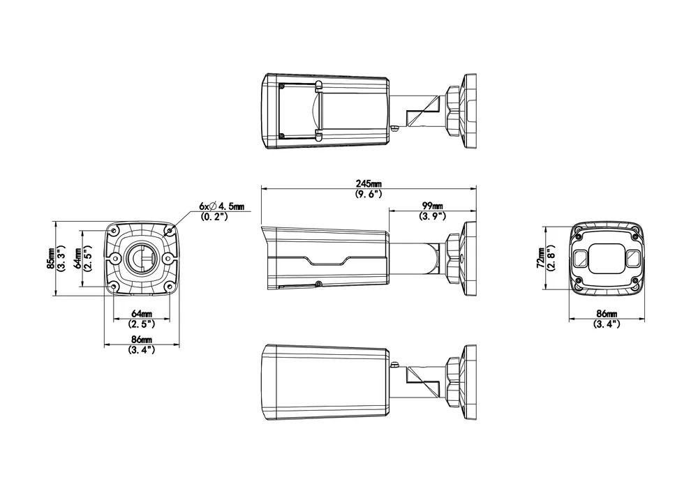 Thumbnail 6 for Uniview IPC2328SB-DZK-I0 8MP HD Intelligent LighterHunter IR VF Bullet Network Camera