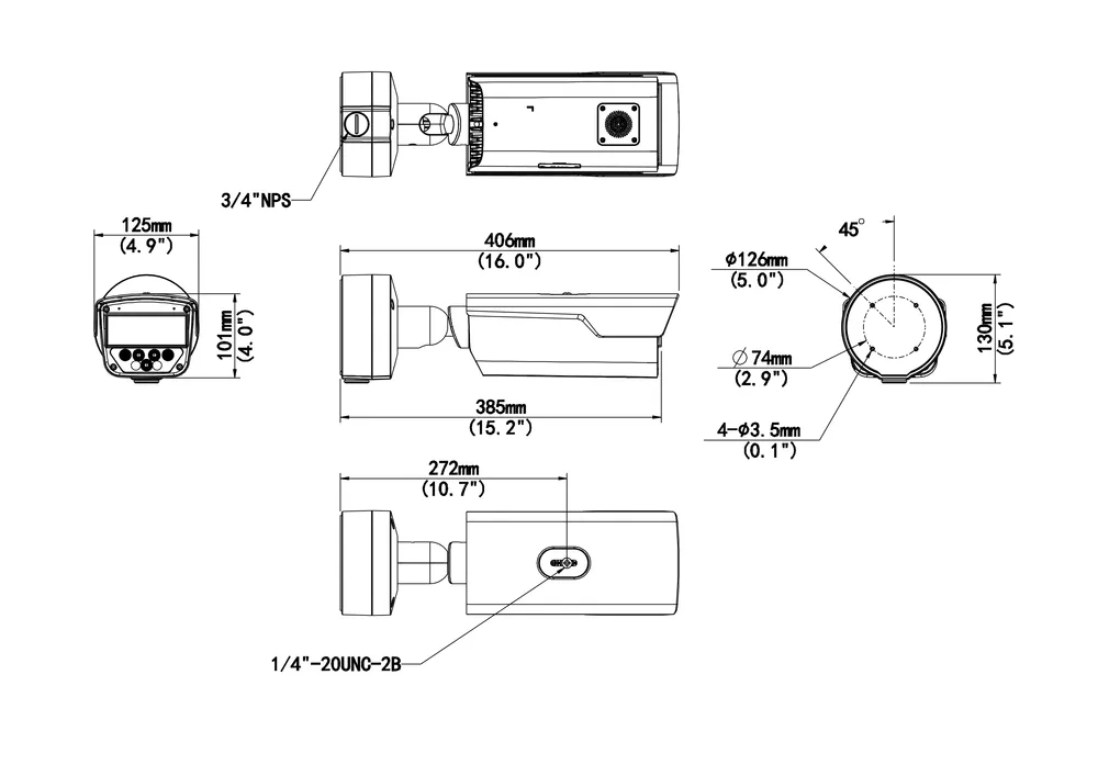 Thumbnail 6 for Uniview IPC264SA-AHDX4K-I1 4MP LightHunter Intelligent Bullet Network Camera