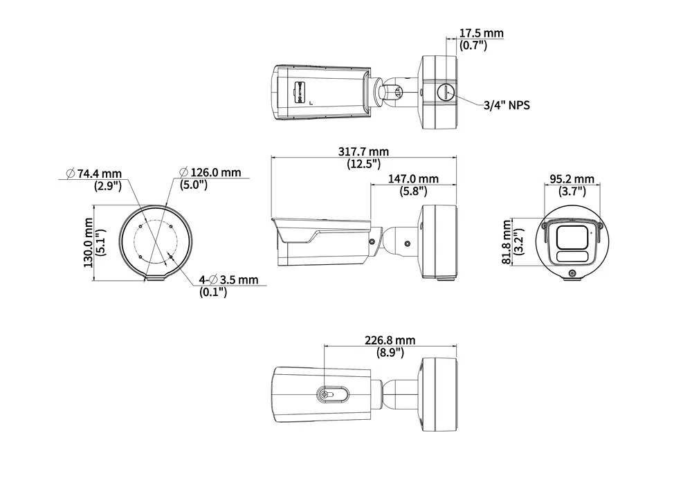 Thumbnail 4 for Uniview IPC2B25SS-ADZK-I1 5MP HD Intelligent LightHunter IR VF Bullet Network Camera