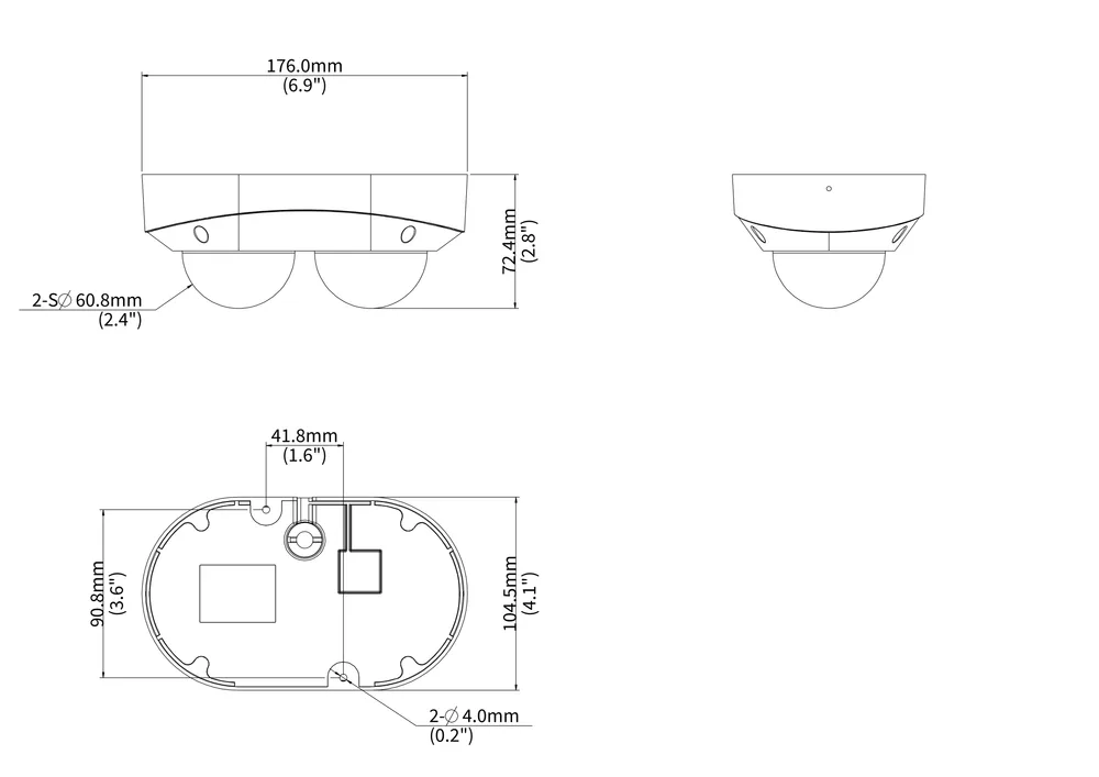 Thumbnail 4 for Uniview IPC3224SS-ADF28K-I1 2 × 4 MP Dual-channel Non-Splicing Multiview Series IR Fixed Intelligent Network Camera