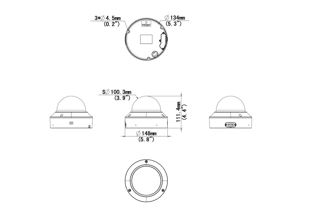 Thumbnail 5 for Uniview IPC3234EA 4MP LightHunter WDR Network Dome Camera