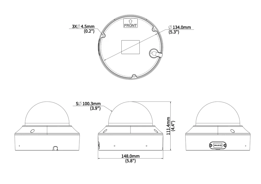 Thumbnail 4 for Uniview IPC3234SA-AHDZK-PI-I1 4MP WDR LightHunter IR Network Dome Camera