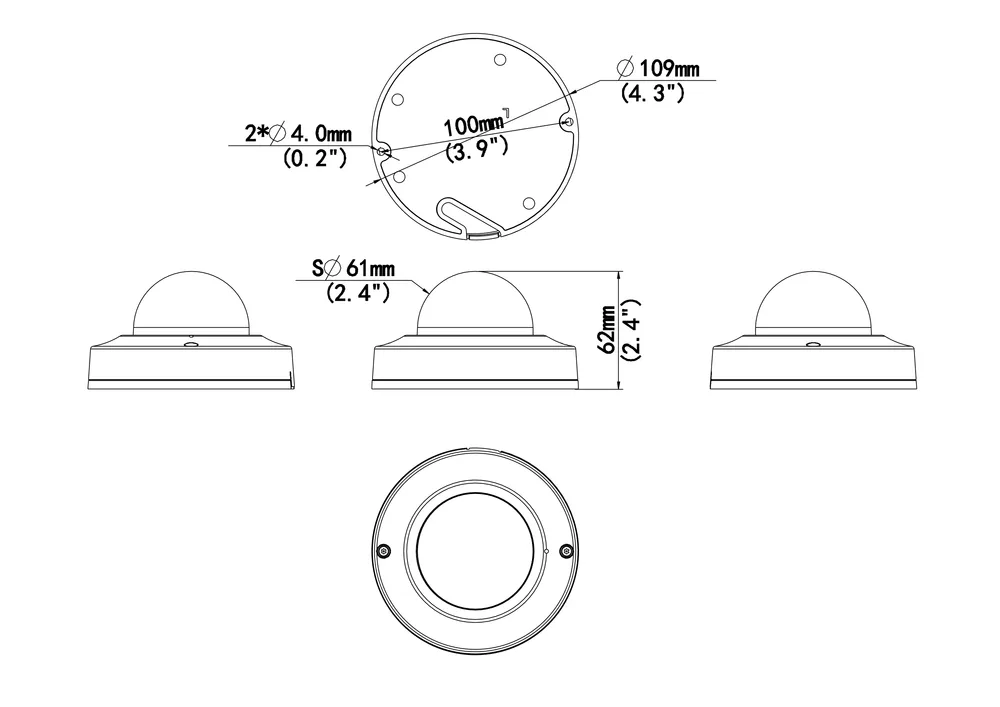Thumbnail 5 for Uniview IPC354SB-ADNF28(40)K-I0 4MP HD Intelligent LightHunter Cable-free Network IR Fixed Dome Camera