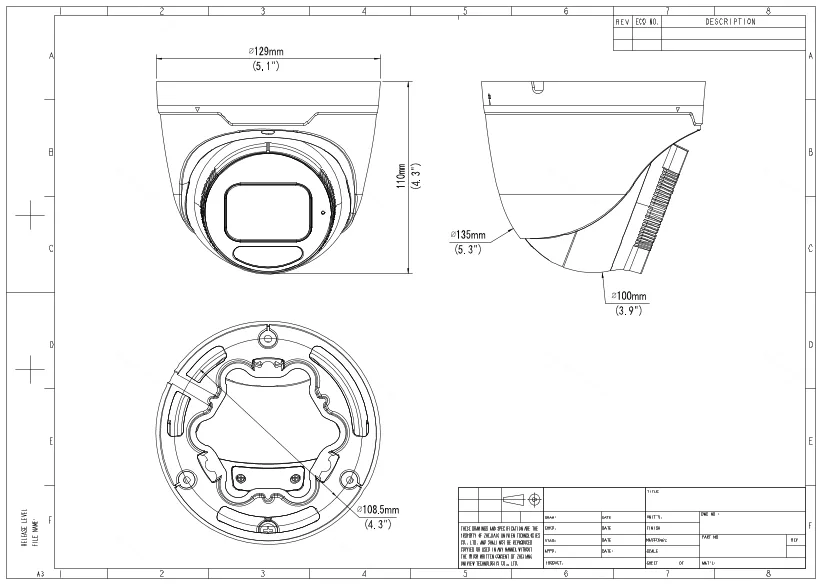 Thumbnail 4 for Uniview IPC3634SR4-ADZK-H 4MP HD IR VF Eyeball Network Camera