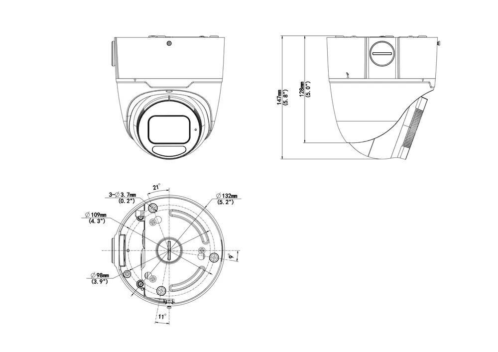 Thumbnail 4 for Uniview IPC3635SS-ADZK-I1 5MP HD Intelligent LightHunter IR VF Eyeball Network Camera