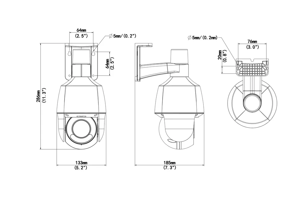Thumbnail 4 for Uniview IPC6312LFW-AX5C-VG1 2MP LightHunter Active Deterrence Mini PTZ Camera