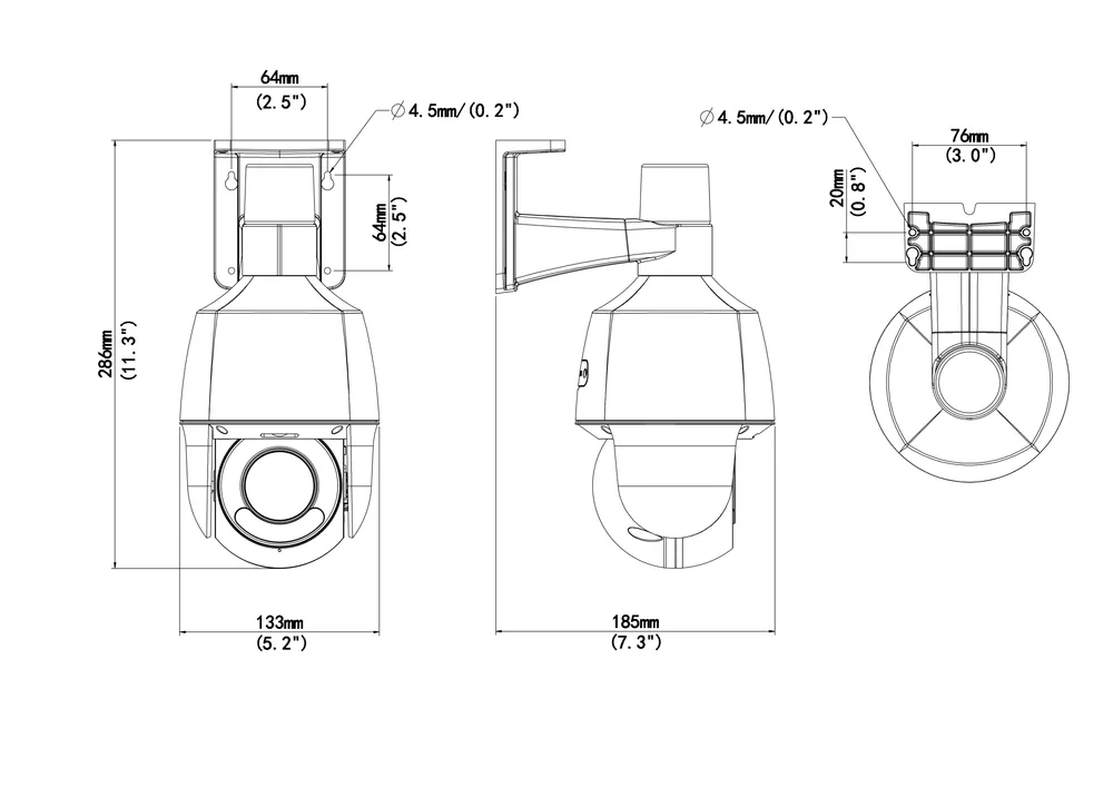 Thumbnail 4 for Uniview IPC6325LFW-AX5C-VG 5MP LightHunter Active Deterrence Mini PTZ Camera