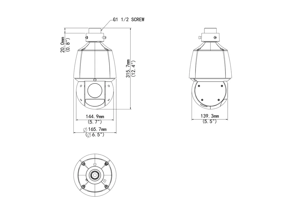 Thumbnail 4 for Uniview IPC6422SR-X25-VF-B 2MP 25X LightHunter Network PTZ Dome Camera
