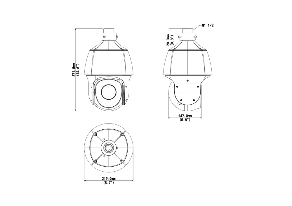 Thumbnail 4 for Uniview IPC6612SR-X33-VG 2MP 33X Lighthunter Network PTZ Dome Camera