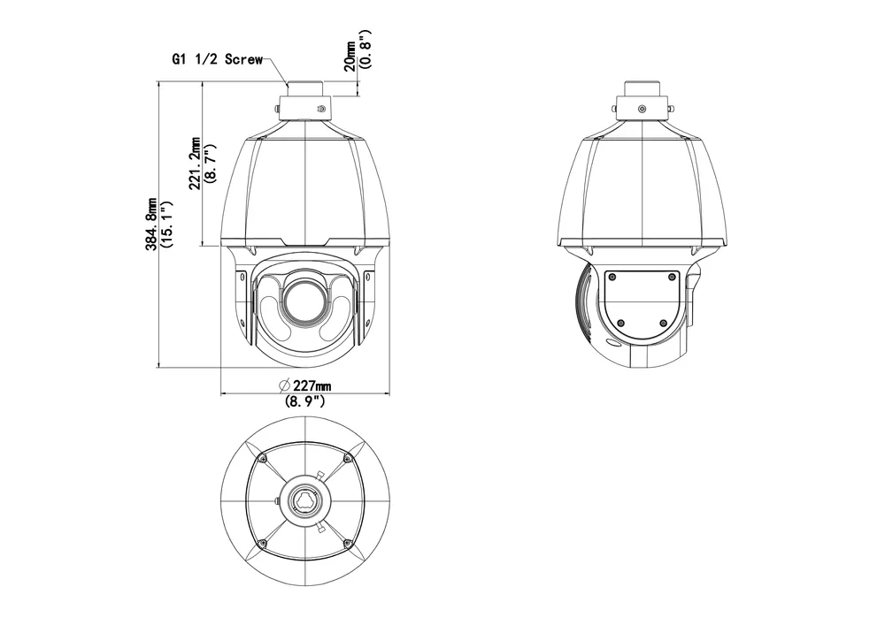 Thumbnail 5 for Uniview IPC6622SR-X33-VF 2MP 33X LightHunter Network PTZ Dome Camera