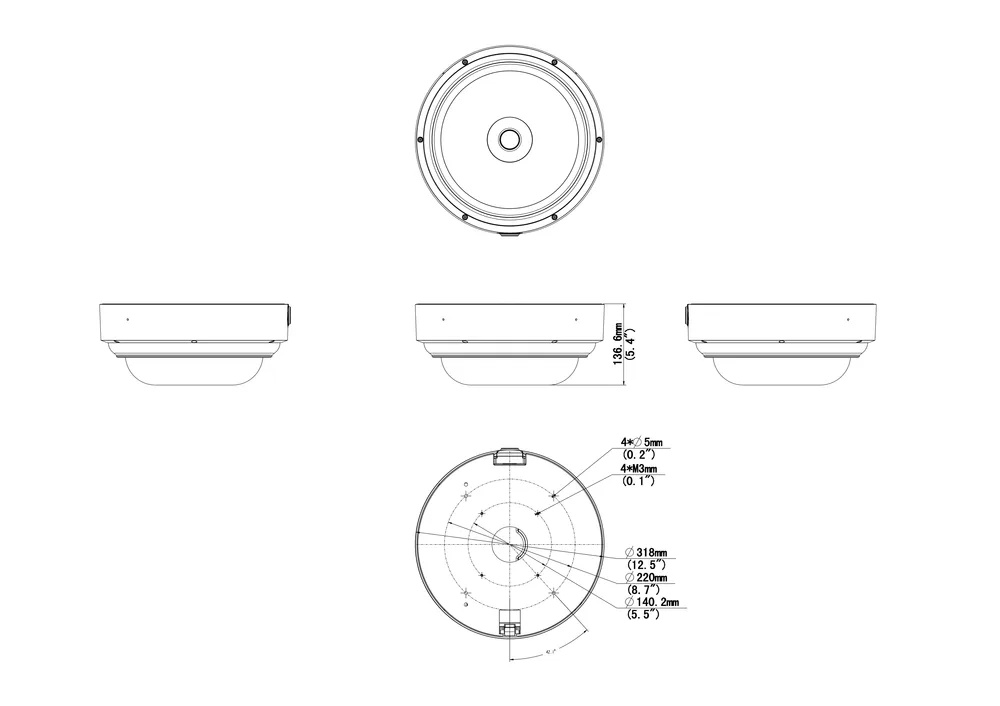 Thumbnail 6 for Uniview IPC8645EA-ADZKM-I1 4 x 5MP MultiView Wise-ISP VF IR Dome Network Camera