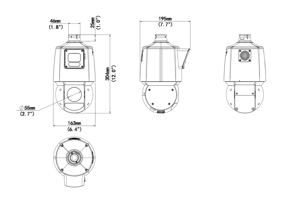Thumbnail 6 for Uniview IPC94144SR-X25-F40C 4MP+4MP LightHunter Dual-lens Network PTZ Camera