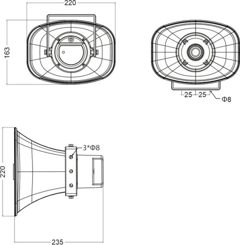 Thumbnail 3 for Uniview IPS302015-S Horn IP Speaker 15W