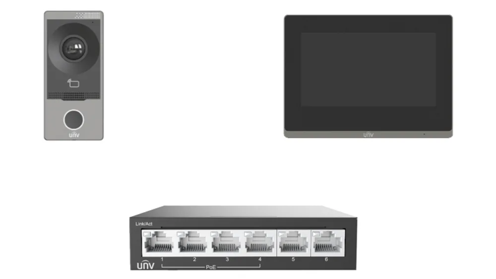 Thumbnail 2 for Uniview Video Intercom Kit(PoE Switch) (KIT/201S/372S/NSW2020)