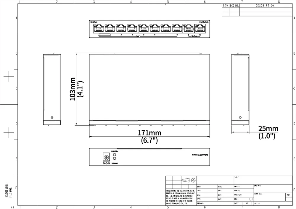 Thumbnail 5 for Uniview NSW2020-10T-POE-IN Ethernet PoE Switches