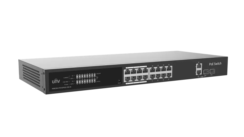 Thumbnail 4 for Uniview NSW2100-17GT1GP1GC-POE-IN Lite Cloud Managed Gigabit Ethernet PoE Switch