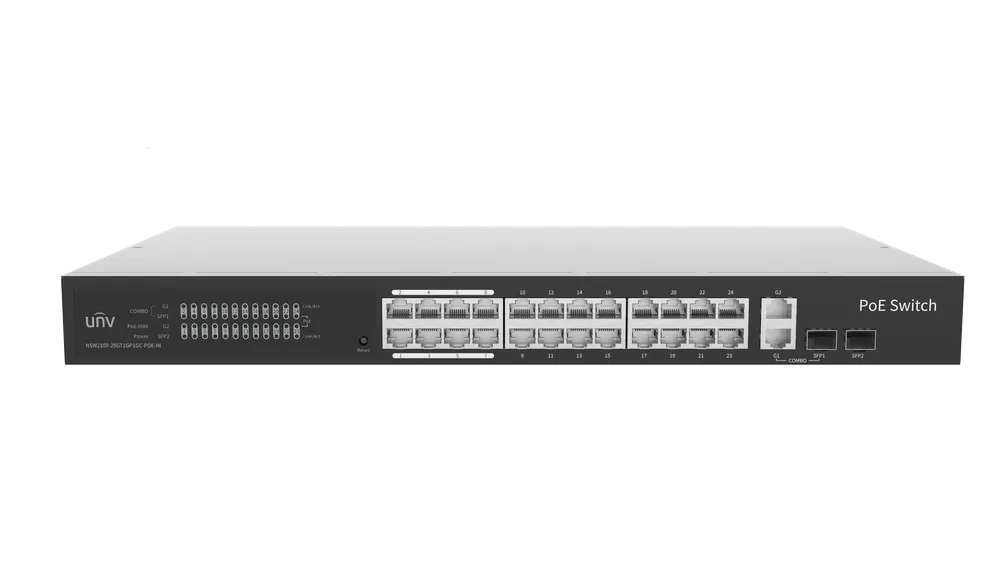 Thumbnail 3 for Uniview NSW2100-25GT1GP1GC-POE-IN Lite Cloud Managed Gigabit Ethernet PoE Switch