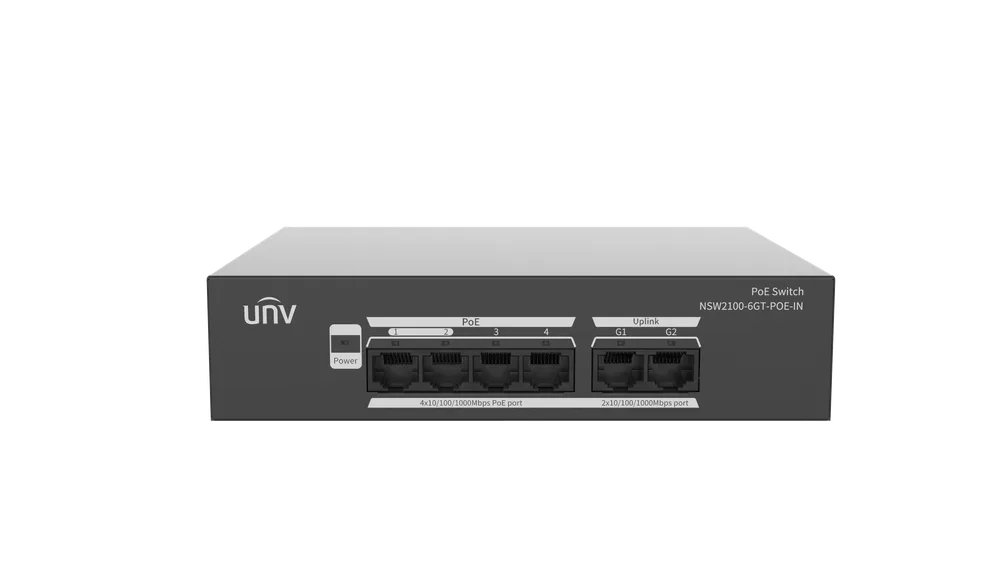 Thumbnail 3 for Uniview NSW2100-6GT-POE-IN Lite Cloud Managed Gigabit Ethernet PoE Switch