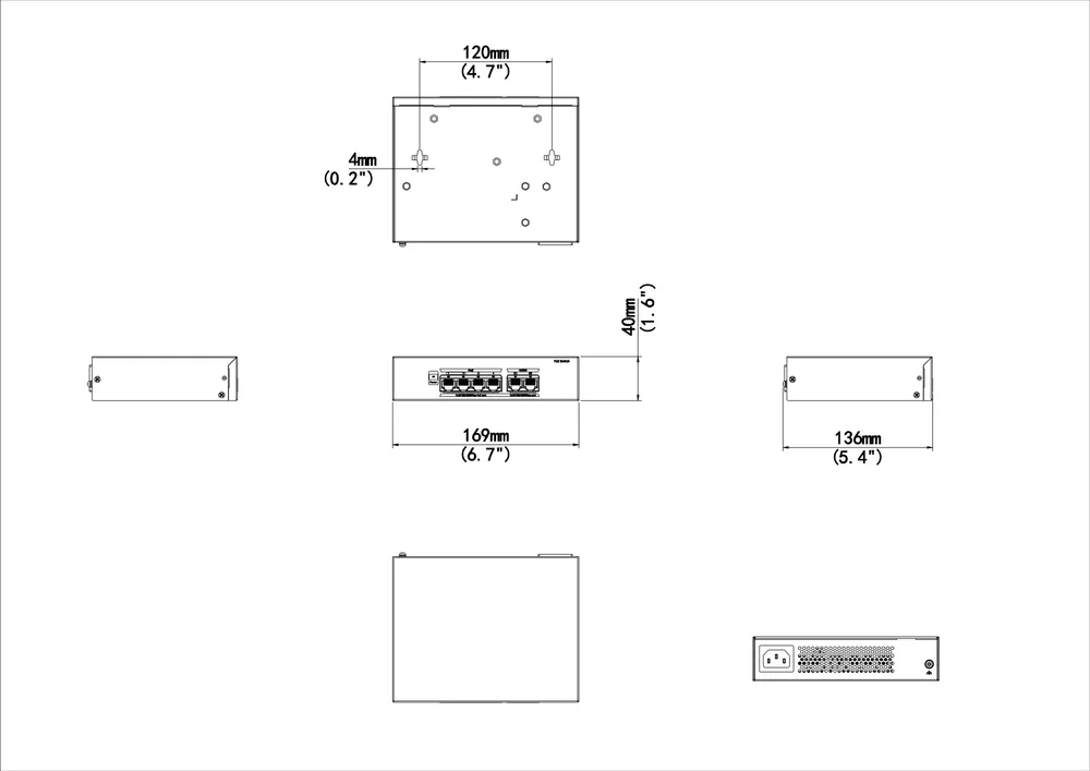 Thumbnail 5 for Uniview NSW2100-6GT-POE-IN Lite Cloud Managed Gigabit Ethernet PoE Switch