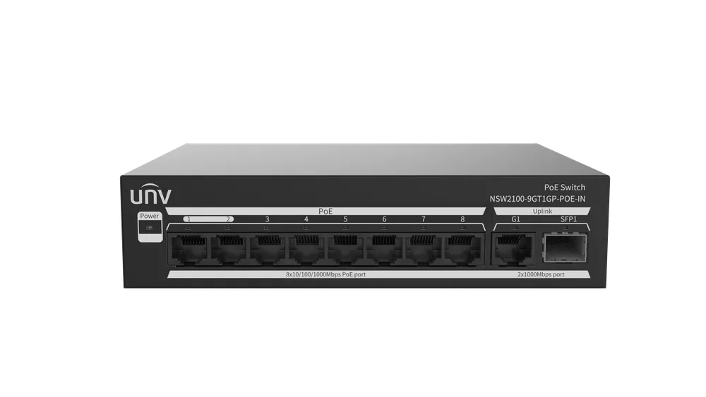 Thumbnail 3 for Uniview NSW2100-9GT1GP-POE-IN Lite Cloud Managed Gigabit Ethernet PoE Switch