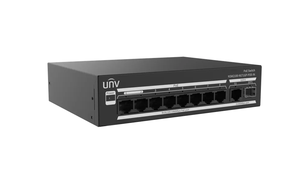 Thumbnail 4 for Uniview NSW2100-9GT1GP-POE-IN Lite Cloud Managed Gigabit Ethernet PoE Switch