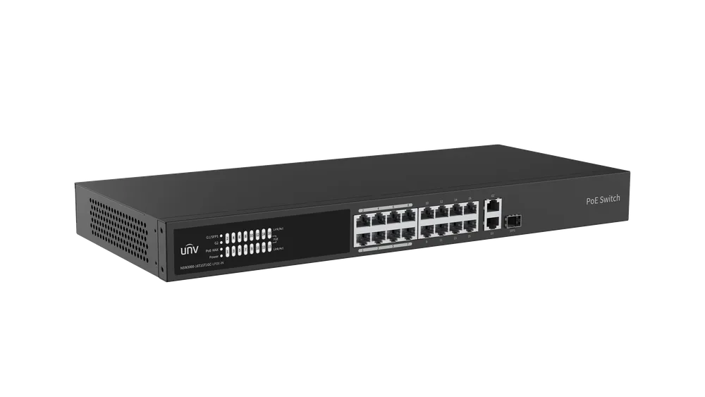 Thumbnail 4 for Uniview NSW3000-16T1GT1GC-LPOE-IN Cloud Managed Ethernet Low Power PoE Switch