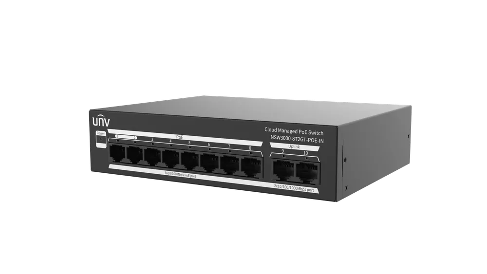 Thumbnail 2 for Uniview NSW3000-8T2GT-POE-IN Cloud Managed Ethernet PoE Switch