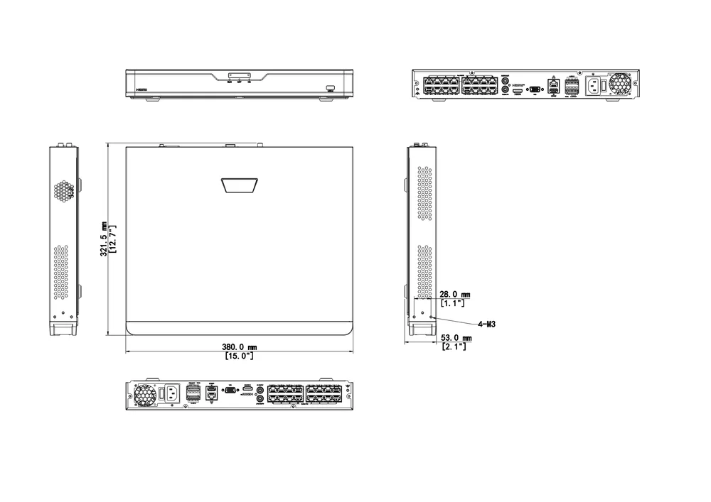 Uniview NVR302-16B-P16-IQ Network Video Recorder