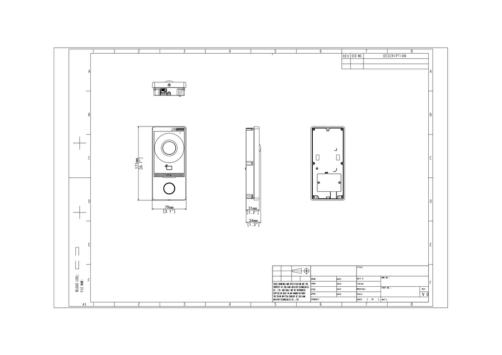 Thumbnail 2 for Uniview OEU-201S-HMK-W Villa Outdoor Station