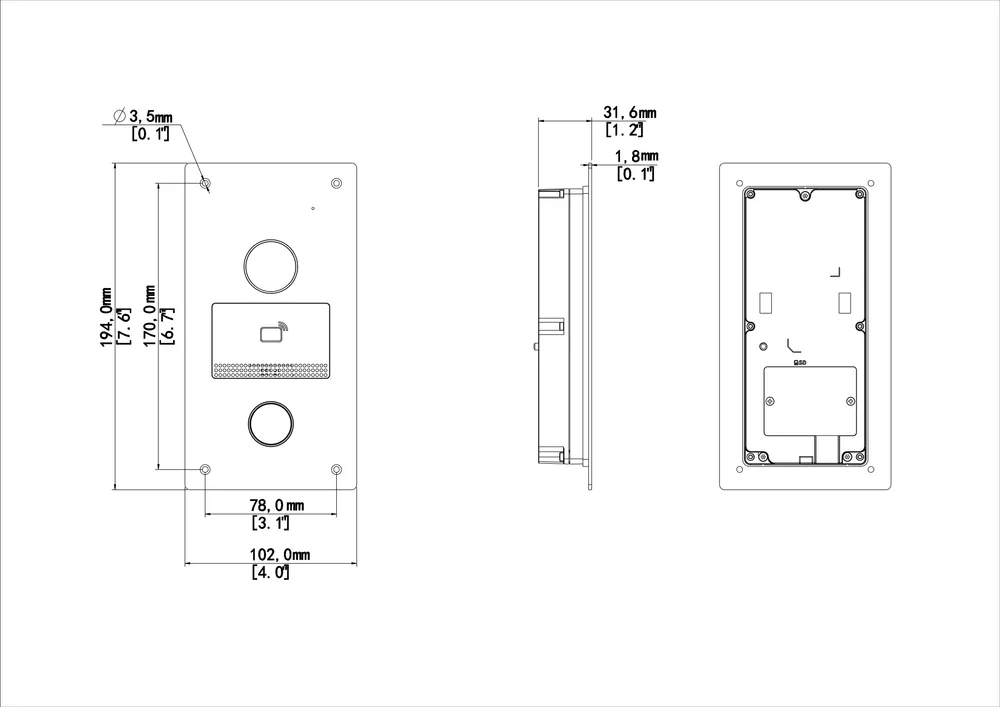 Thumbnail 5 for Uniview OEU-201S-HMK-Z Villa Door Station