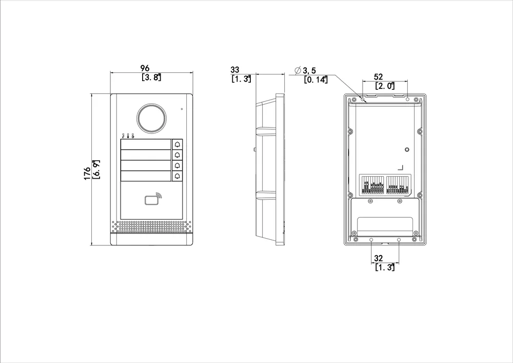 Thumbnail 5 for Uniview OEU-202S-HMK4 Villa Door Station