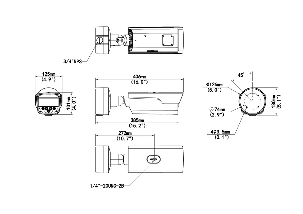 Thumbnail 6 for Uniview PKC2641-Z100-(IR)-P 4MP LPR Bullet Camera (10 to 50mm PoE H.265 warm light(IR))