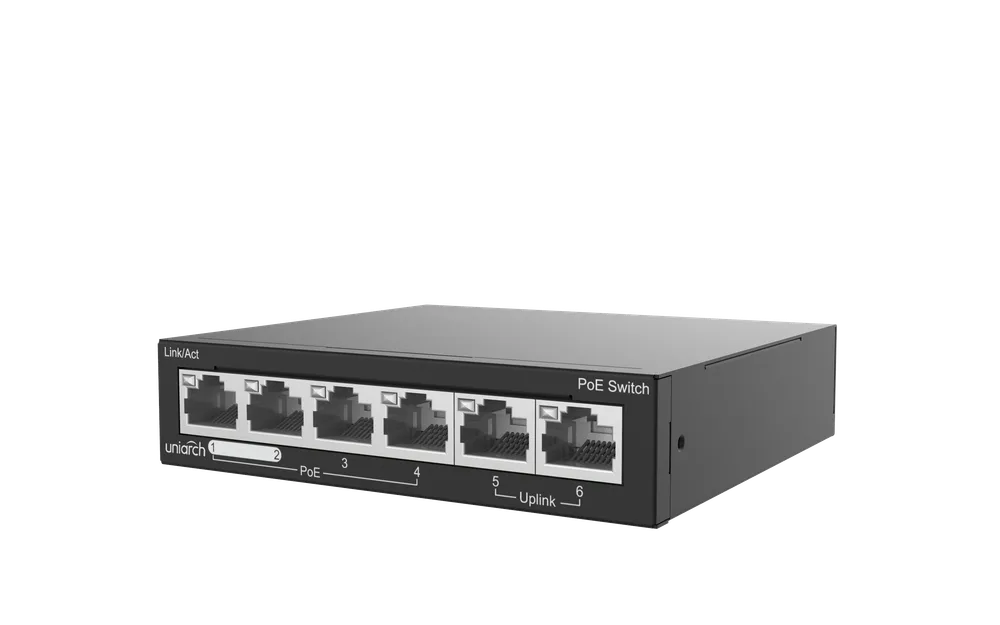 Thumbnail 2 for Uniview Uniarch 4PoE Low Power Switch (SW-2106-LP)