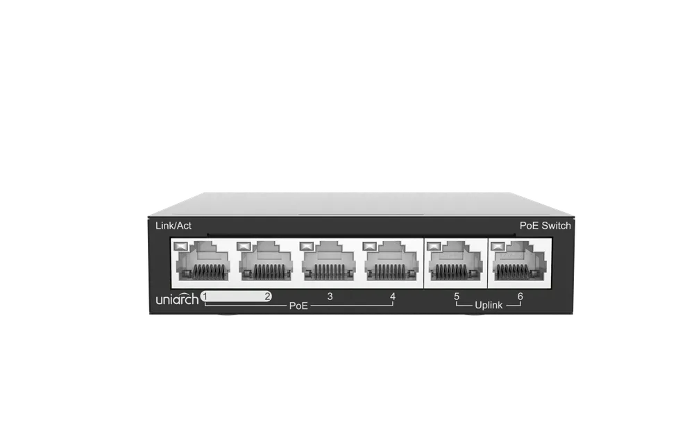 Thumbnail 3 for Uniview Uniarch 4PoE Low Power Switch (SW-2106-LP)