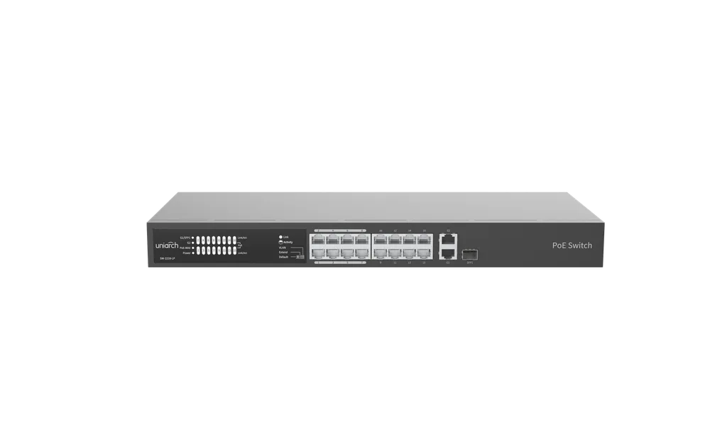 Thumbnail 3 for Uniview Uniarch 16PoE Low Power Switch (SW-2218-LP)