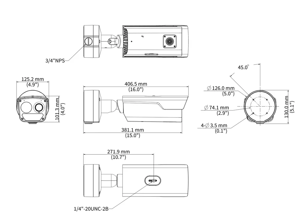 Uniview TIC2624S-F25-4F12AC-I3 Thermal & Optical Bi-spectrum Network Bullet Camera