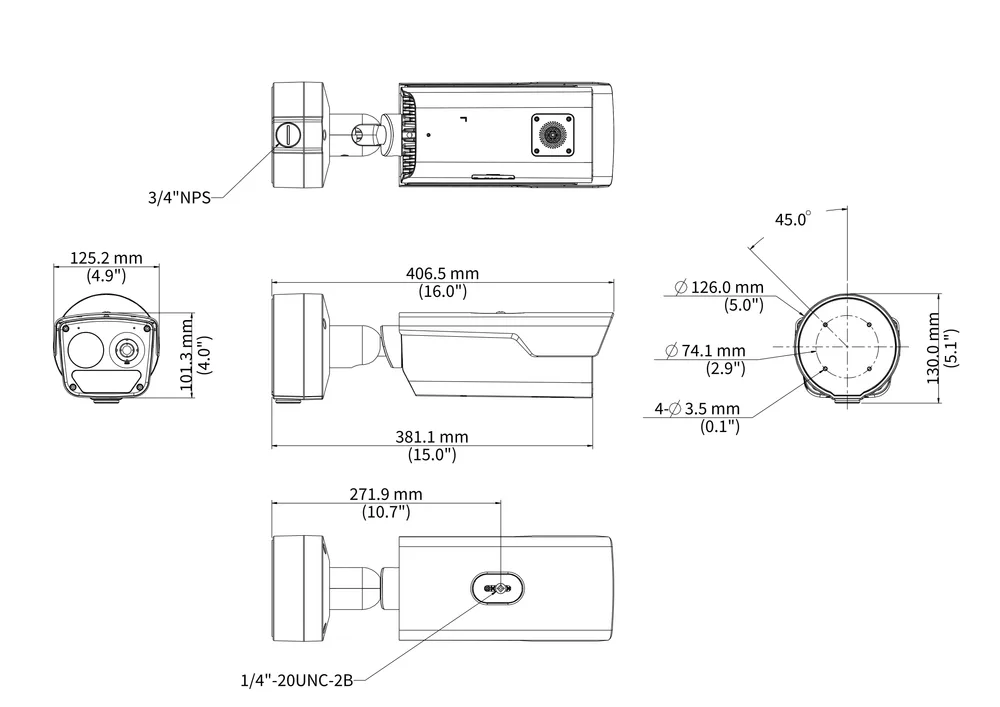Thumbnail 4 for Uniview TIC2626S-F10-4F4AC-I3 Thermal & Optical Bi-spectrum Network Bullet Camera