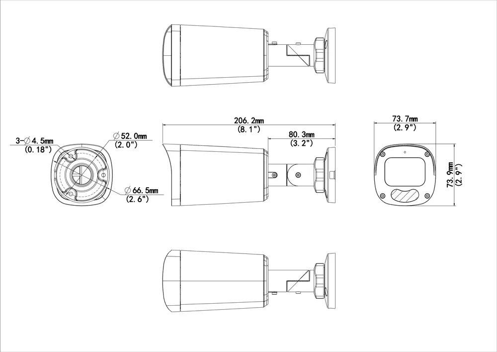 Thumbnail 4 for Uniview UAC-B312-ADPZMS 2MP LightHunter PoC VF IR Bullet Analog Camera