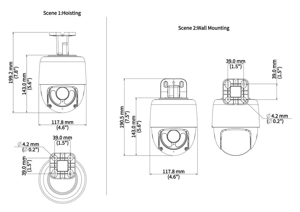 Thumbnail 5 for Uniview UAC-P112-AF40-W 2MP ColorHunter HD PT Analog Camera