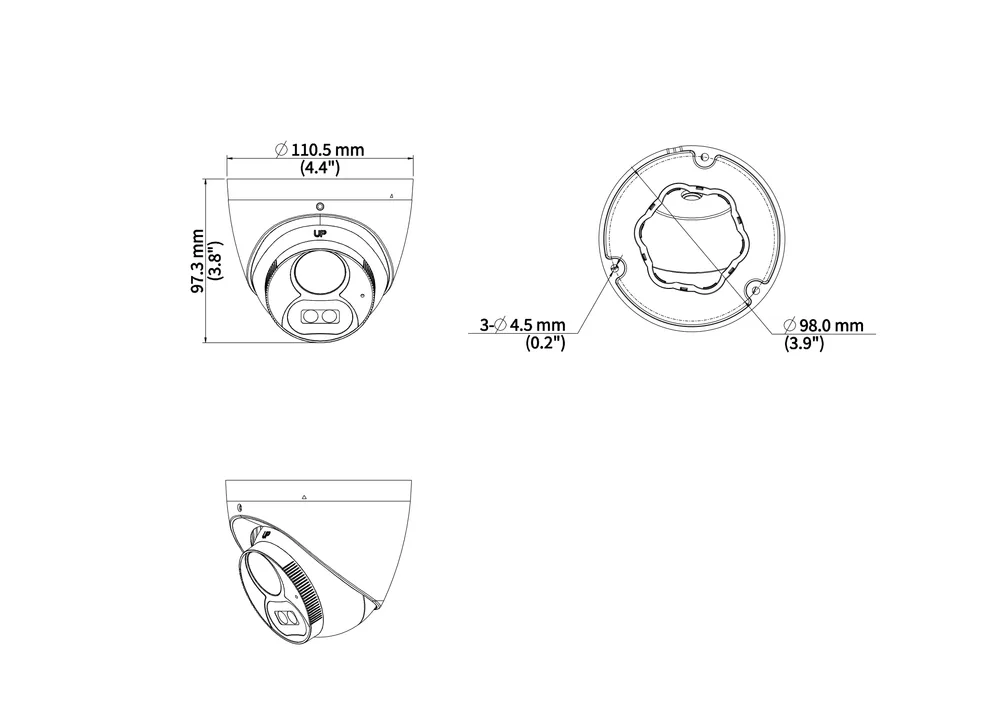 Thumbnail 5 for Uniview UAC-T128-ADF28(40)MS 8MP LightHunter Fixed IR Turret Analog Camera