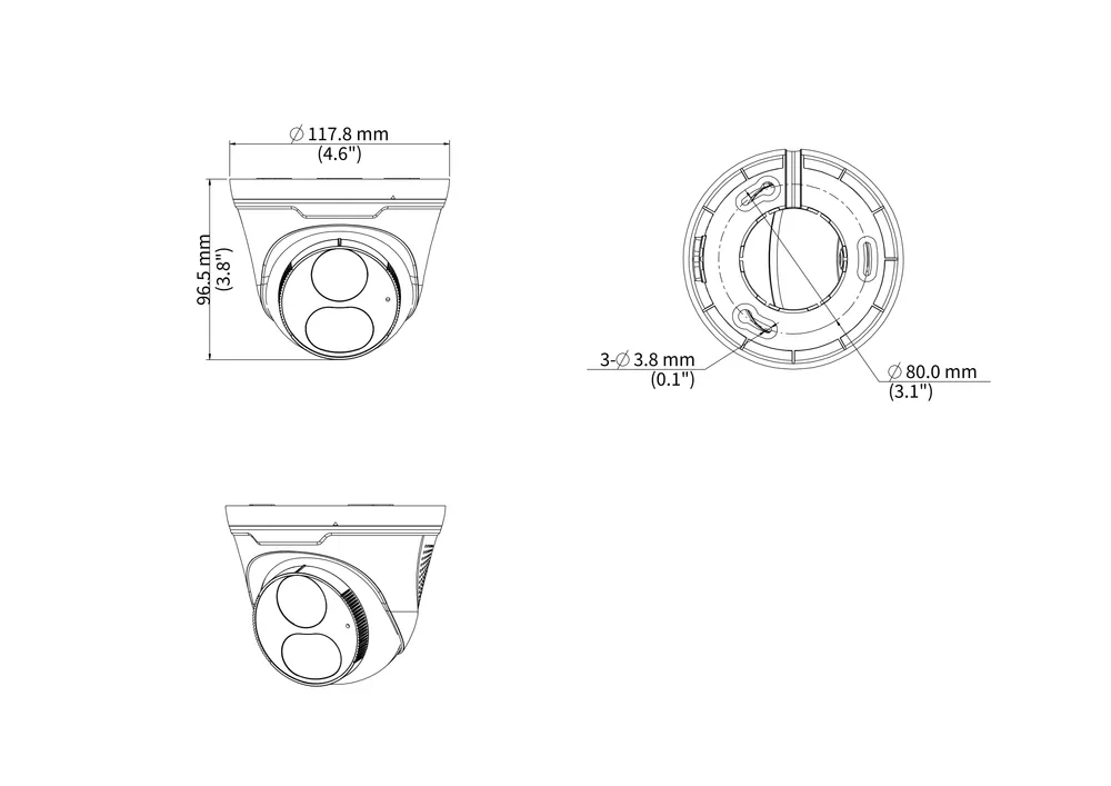 Thumbnail 5 for Uniview UAC-T142-ACF28(40)LM-DL 2MP Fixed Two-way Audio & Active Deterrence Dual-light Turret Analog Camera