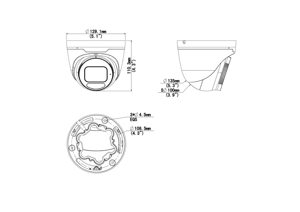 Thumbnail 3 for Uniview UAC-T312-ADPZMS 2MP LightHunter PoC VF IR Turret Analog Camera
